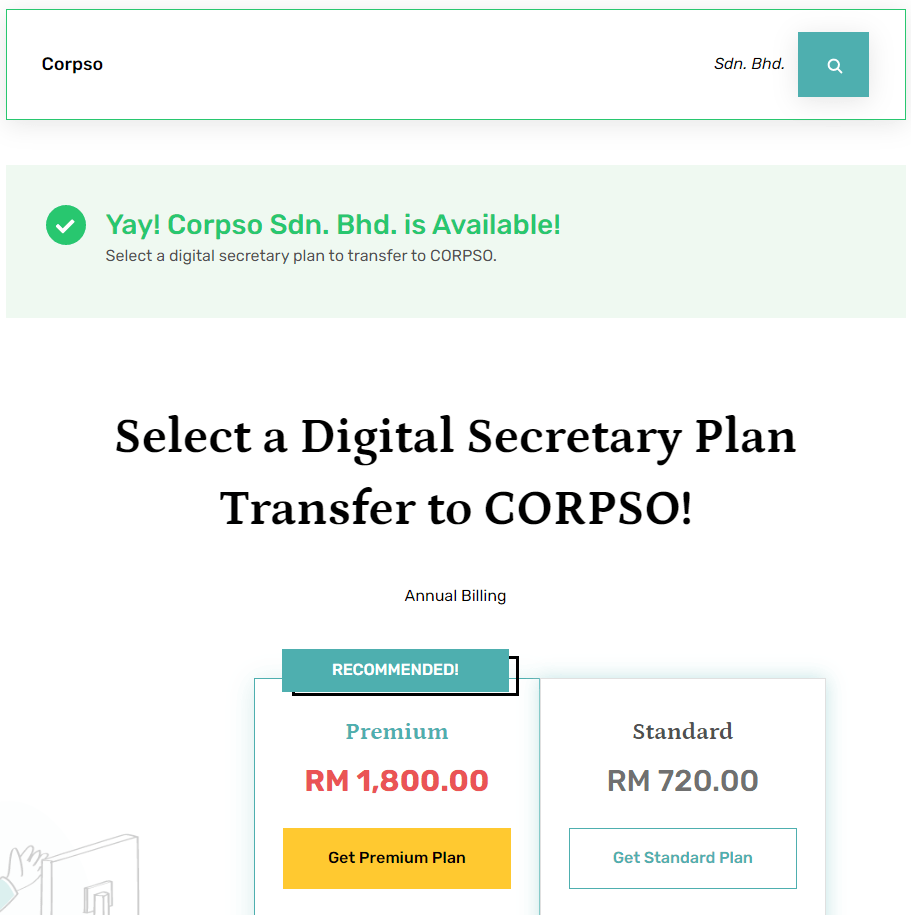 5. Select Secretary Plan