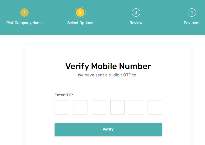 7. Verify Mobile Number